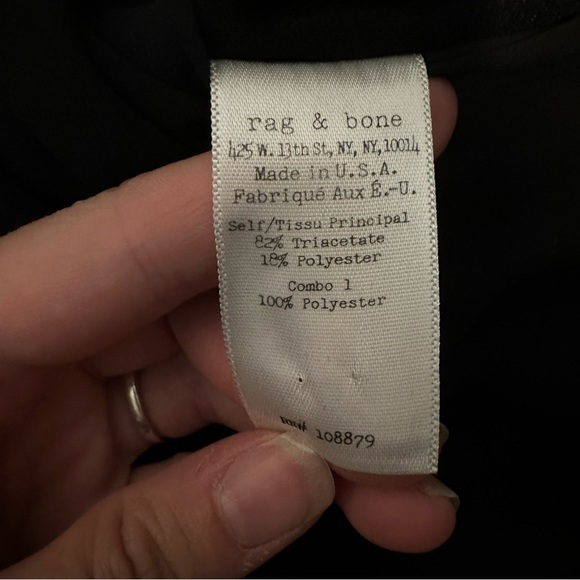 Rag and bone black sheer sleeves shirt - Picture 8 of 9